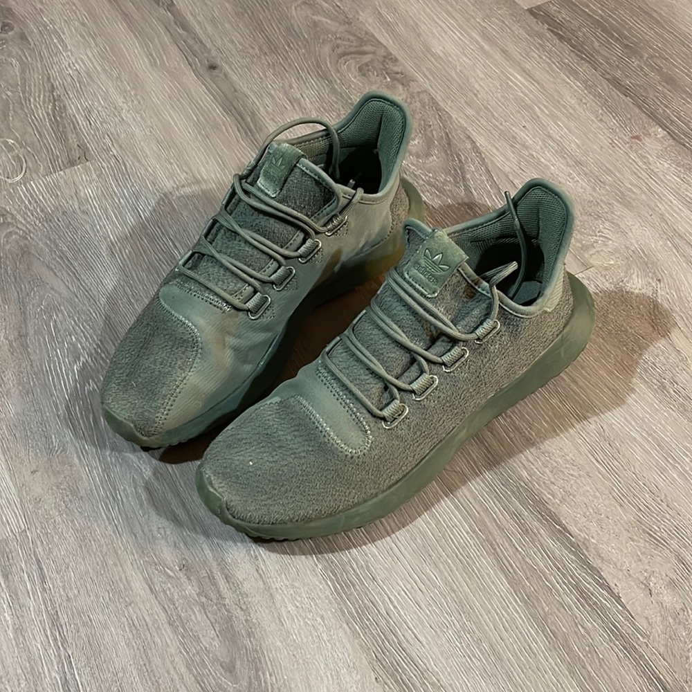 Mens Army Green Adidas running shoes